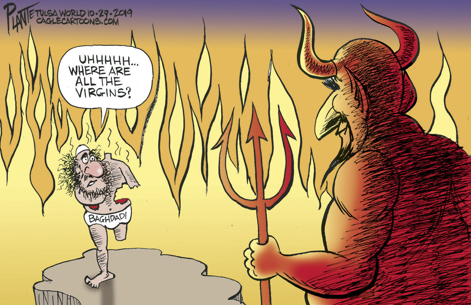 Bruce Plante Cartoon: Bye Bye Baghdadi